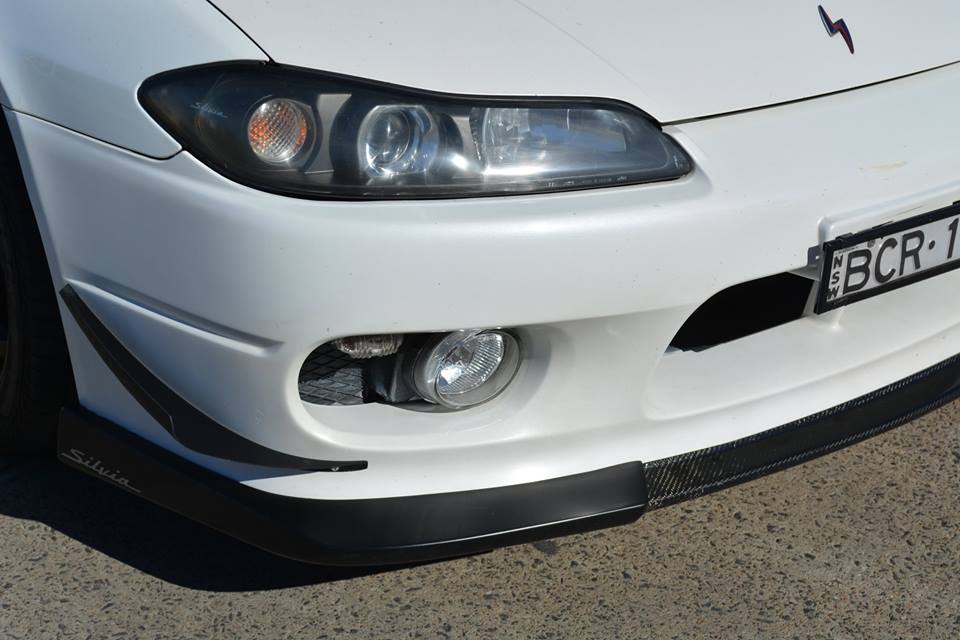 Nissan S15 200SX Silvia canards for OEM front bar