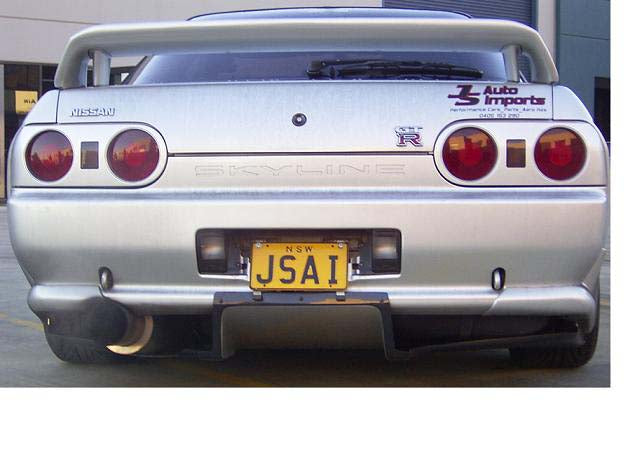 Rear view of Nissan Skyline R33 GT-R with aero rear diffuser