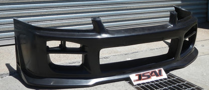 Nissan Skyline R34 GTT Impul style front bumper by JSAI featuring aerodynamic performance upgrade and sporty front-end design