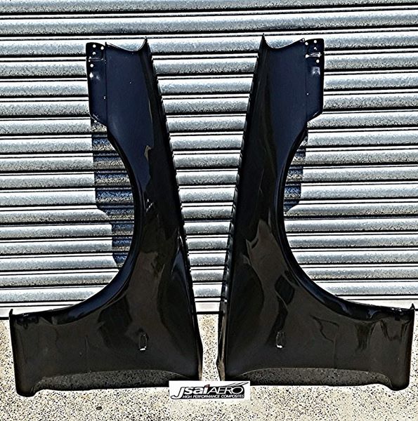JSAI Aero front fenders for Nissan Skyline R34 aftermarket wide body panel set