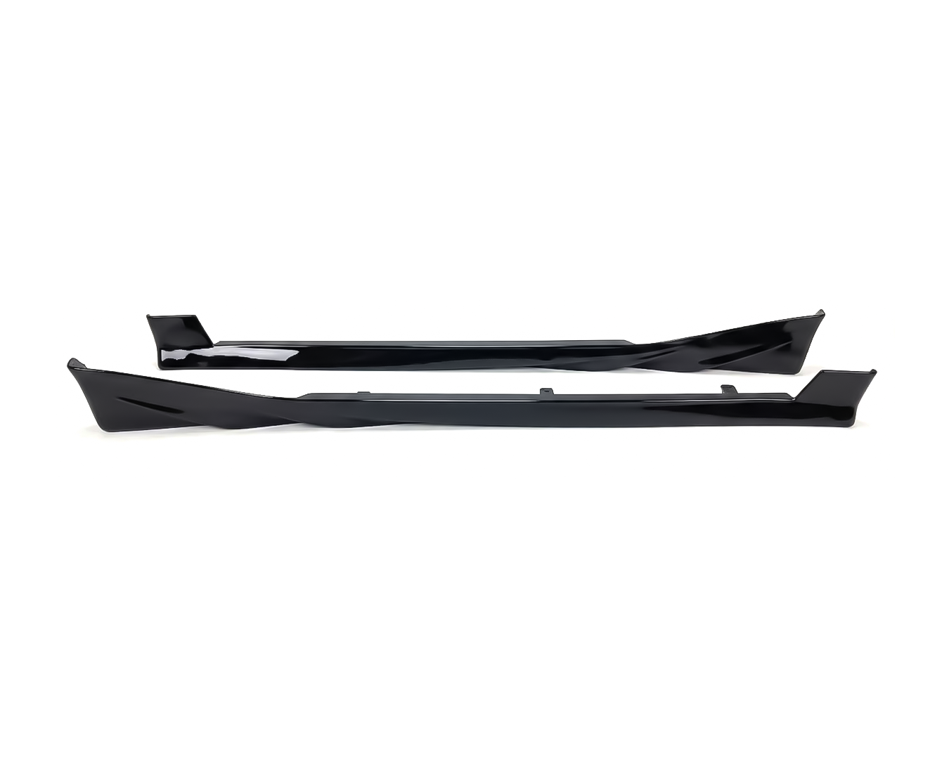 Nissan S14 200SX Vertex style side skirt extensions by JSAI Aero, black FRP aftermarket JDM aero parts for an aggressive street, drift and track build.