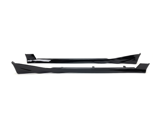 Nissan S14 200SX Vertex style side skirt extensions by JSAI Aero, black FRP aftermarket JDM aero parts for an aggressive street, drift and track build.