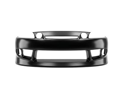 Nissan S14 200SX Vertex style front bar by JSAI Aero, black aftermarket JDM front bumper for street, drift and track builds.