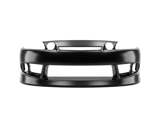 Nissan S14 200SX Vertex style front bar by JSAI Aero, black aftermarket JDM front bumper for street, drift and track builds.