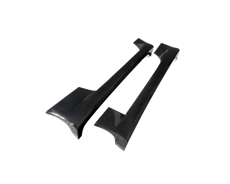 Black Nissan S14 200SX Vertex style side skirts by JSAI Aero, premium JDM aero parts for clean OEM-style fitment, aggressive street styling, drift and track builds.