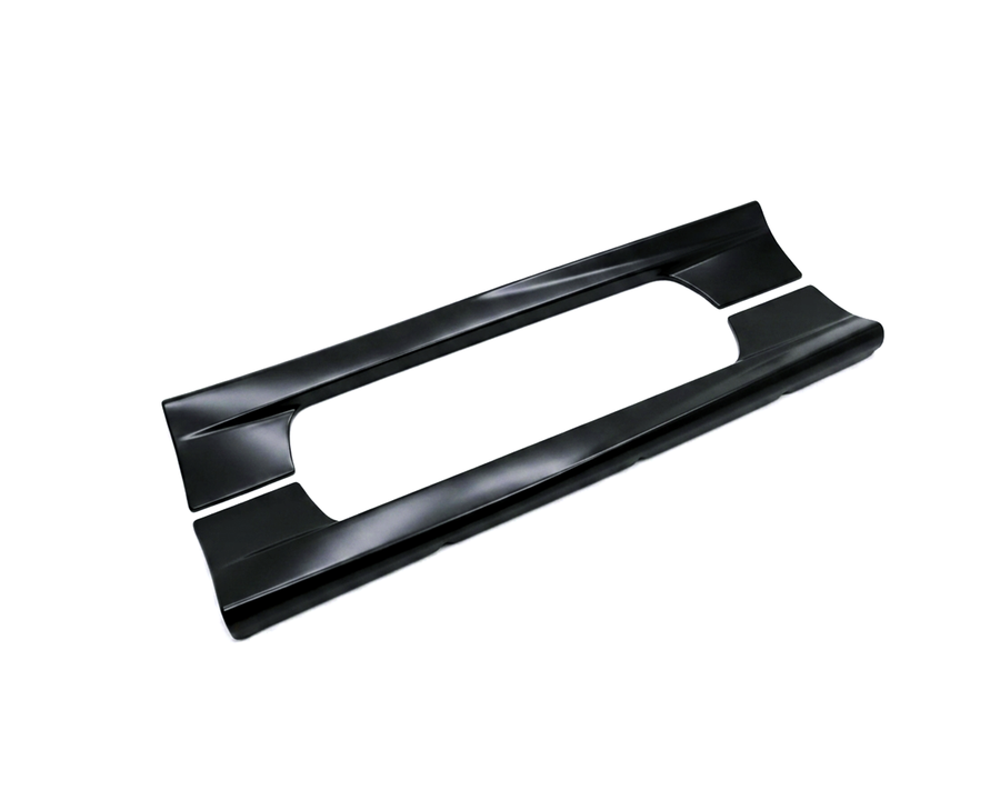 Nissan S14 200SX Vertex style side skirt extensions by JSAI Aero, black aftermarket JDM aero add-ons for street, drift and track builds.