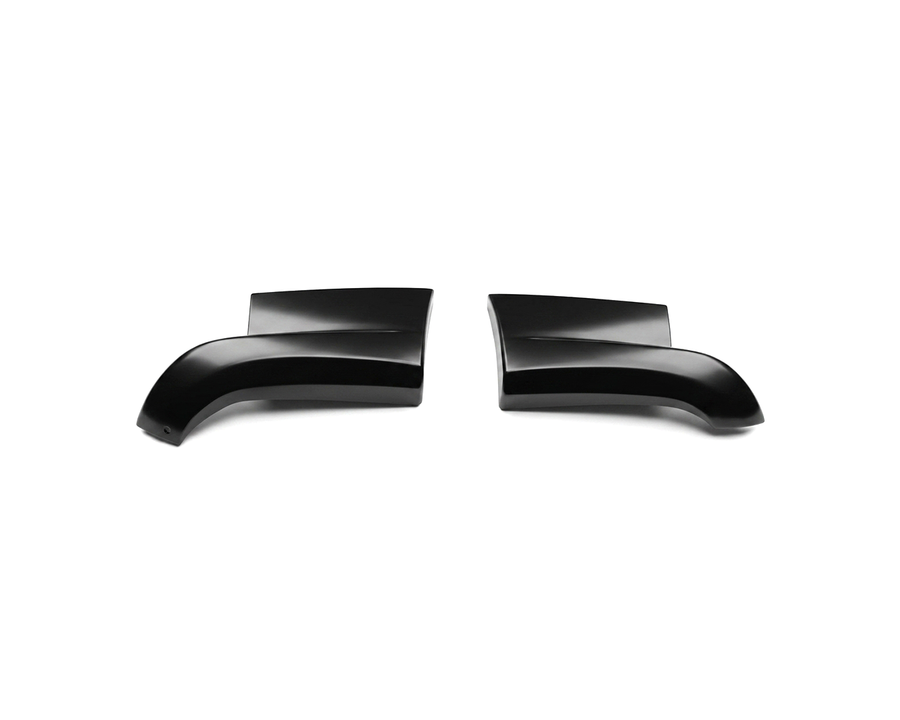 Pair of black Nissan Silvia S15 / 200SX OEM Aero front bumper canards by JSAI Aero, aftermarket JDM aero body kit parts for street, drift and track builds.