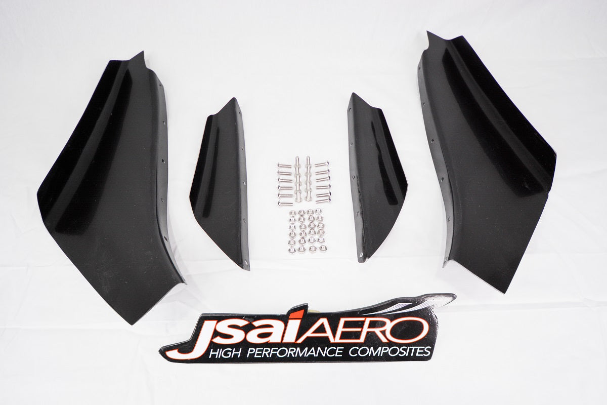 Subaru Impreza GDB double canards by JSAI Aero aftermarket front bumper canards aerodynamic upgrade