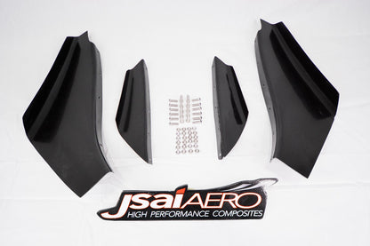 Subaru Impreza GDB double canards by JSAI Aero aftermarket front bumper canards aerodynamic upgrade