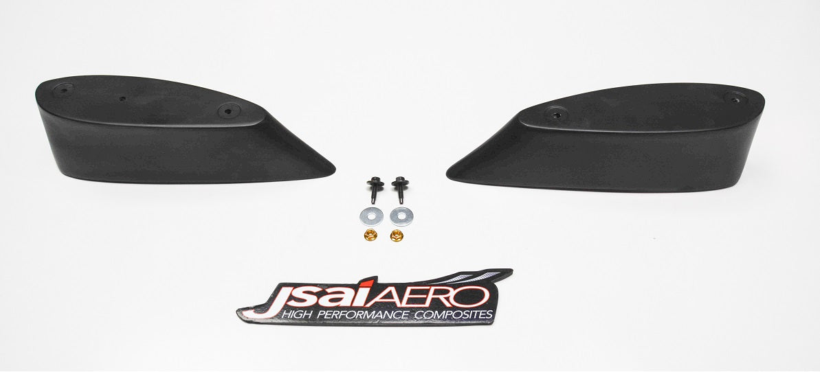 Subaru Impreza GDB WRX 90mm Zero Sports style wing risers by JSAI Aero aftermarket spoiler riser angled view