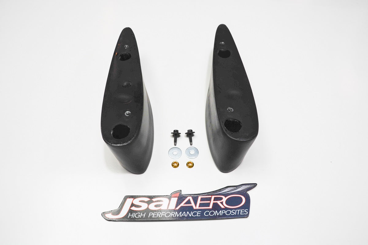 Subaru Impreza GDB WRX 90mm Zero Sports style wing risers by JSAI Aero aftermarket spoiler riser side view