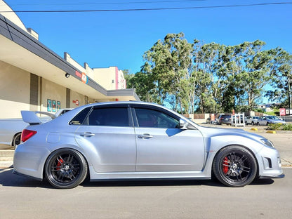 Subaru Impreza GVB GRB Liberal style front lip with DAMD style side and rear extensions by JSAI Aero aftermarket body kit