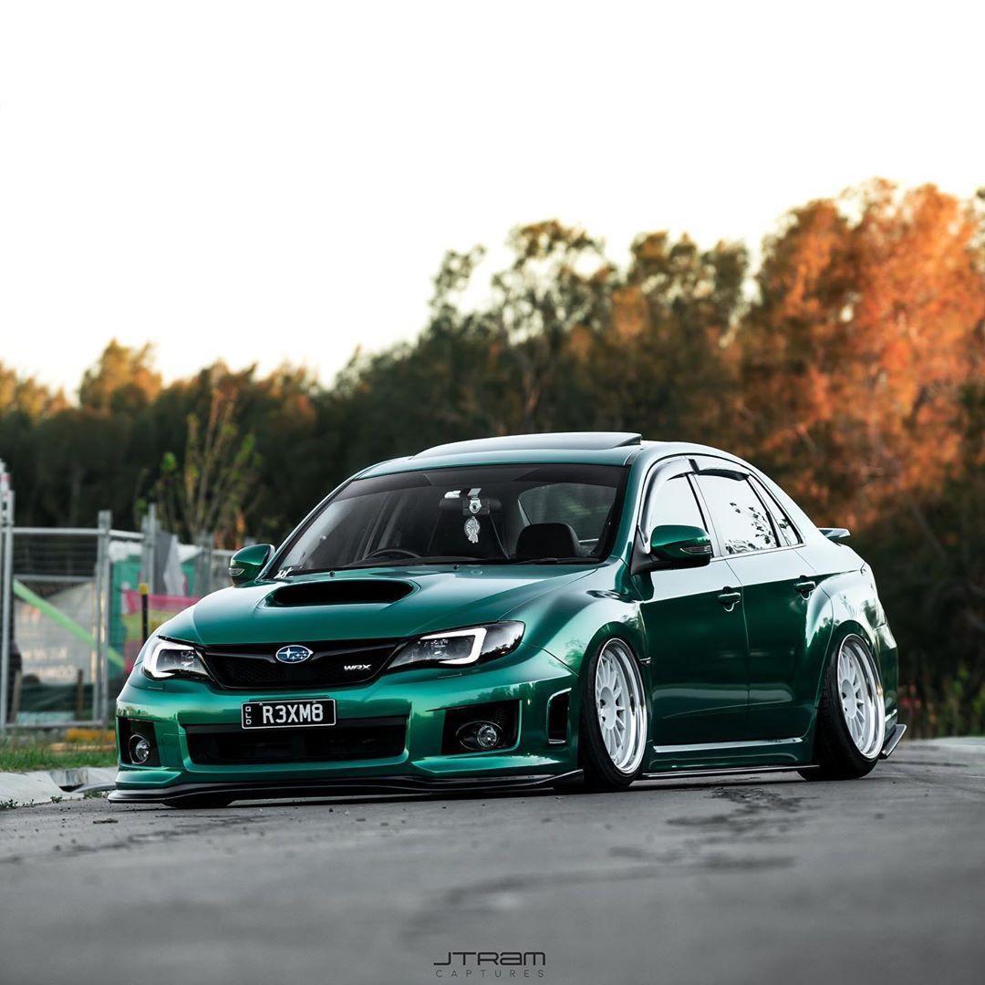 Subaru Impreza GVB GRB Liberal style front lip by JSAI Aero aftermarket body kit close-up detail