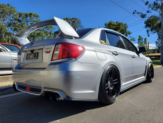 Subaru WRX STI GVB GRB Liberal style front lip DAMD style side and rear extensions JSAI aero kit