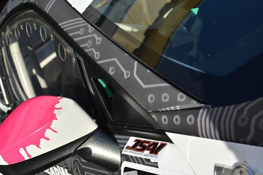 Toyota 86 front quarter windows panel, aftermarket side window component for FT86 platform designed to enhance exterior styling and fitment