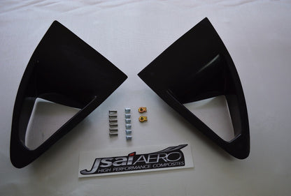 Toyota 86 rear quarter window raw panel, unpainted aftermarket part for FT86 platform rear side window replacement or custom build