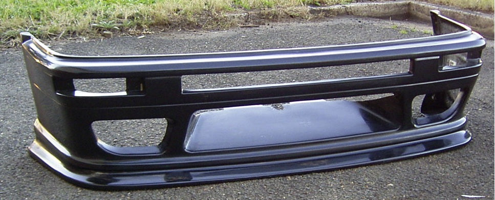 black front bumper for Toyota AE86 aftermarket aero part uninstalled