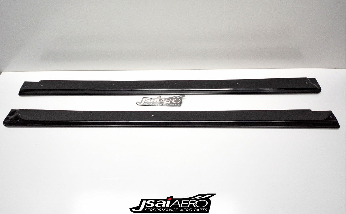 Toyota AE86 Levin Trueno Zenki style side skirt extensions by JSAI Aero, aftermarket body kit upgrade for classic JDM Sprinter enhancing side profile and styling