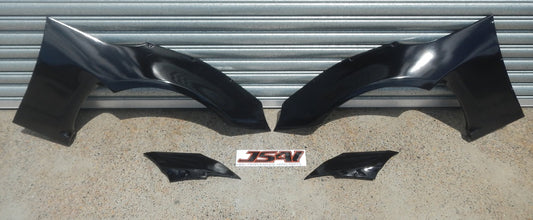 Toyota GT86 Subaru BRZ Rocket Bunny style front fenders in gel coat finish by JSAI Aero aftermarket widebody kit
