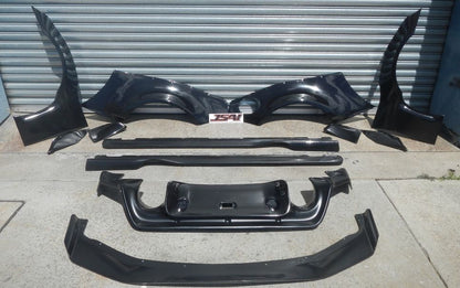 Toyota GT86 Subaru BRZ Rocket Bunny style full body kit by JSAI Aero including front bumper side skirts rear bumper and over fenders
