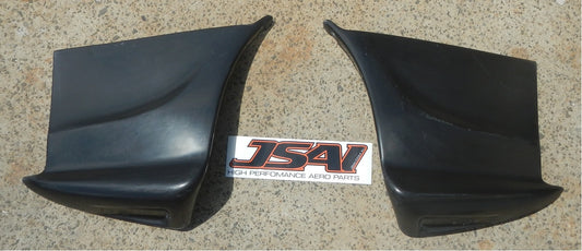 black rear pod extensions for Toyota Supra JZA80 with JSAI branding pair