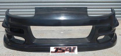 Toyota Supra JZA80 Trial style front bumper front view installed on vehicle
